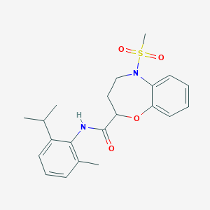 N-[2-methyl-6-(propan-2-yl)phenyl]-5-(methylsulfonyl)-2,3,4,5-tetrahydro-1,5-benzoxazepine-2-carboxamide