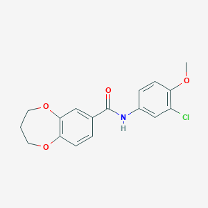 N-(3-chloro-4-methoxyphenyl)-3,4-dihydro-2H-1,5-benzodioxepine-7-carboxamide