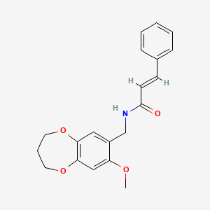 (2E)-N-[(8-methoxy-3,4-dihydro-2H-1,5-benzodioxepin-7-yl)methyl]-3-phenylprop-2-enamide