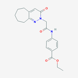 ethyl 4-{[(3-oxo-3,5,6,7,8,9-hexahydro-2H-cyclohepta[c]pyridazin-2-yl)acetyl]amino}benzoate