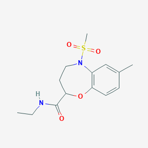 N-ethyl-7-methyl-5-(methylsulfonyl)-2,3,4,5-tetrahydro-1,5-benzoxazepine-2-carboxamide