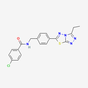 4-chloro-N-[4-(3-ethyl[1,2,4]triazolo[3,4-b][1,3,4]thiadiazol-6-yl)benzyl]benzamide