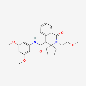 N-(3,5-dimethoxyphenyl)-2'-(2-methoxyethyl)-1'-oxo-1',4'-dihydro-2'H-spiro[cyclopentane-1,3'-isoquinoline]-4'-carboxamide