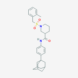 N-[4-(Adamantan-1-YL)phenyl]-1-[(2-methylphenyl)methanesulfonyl]piperidine-3-carboxamide