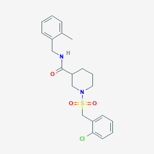 1-[(2-chlorobenzyl)sulfonyl]-N-(2-methylbenzyl)piperidine-3-carboxamide