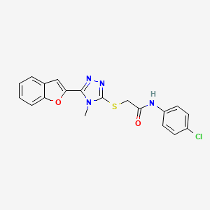 2-{[5-(1-benzofuran-2-yl)-4-methyl-4H-1,2,4-triazol-3-yl]sulfanyl}-N-(4-chlorophenyl)acetamide