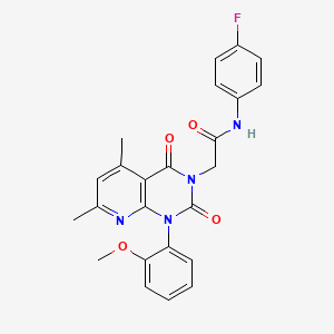 N-(4-fluorophenyl)-2-[1-(2-methoxyphenyl)-5,7-dimethyl-2,4-dioxo-1,4-dihydropyrido[2,3-d]pyrimidin-3(2H)-yl]acetamide