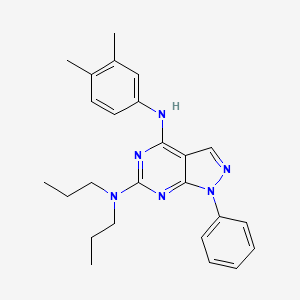 N~4~-(3,4-dimethylphenyl)-1-phenyl-N~6~,N~6~-dipropyl-1H-pyrazolo[3,4-d]pyrimidine-4,6-diamine