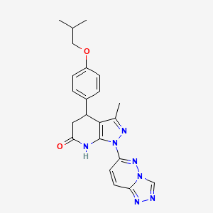 3-methyl-4-[4-(2-methylpropoxy)phenyl]-1-([1,2,4]triazolo[4,3-b]pyridazin-6-yl)-4,5-dihydro-1H-pyrazolo[3,4-b]pyridin-6-ol