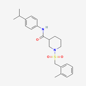 1-[(2-methylbenzyl)sulfonyl]-N-[4-(propan-2-yl)phenyl]piperidine-3-carboxamide