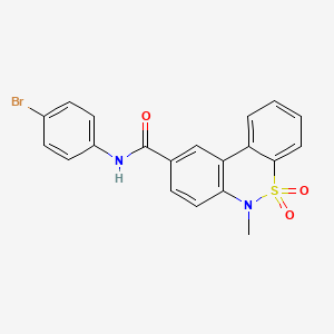 N-(4-bromophenyl)-6-methyl-6H-dibenzo[c,e][1,2]thiazine-9-carboxamide 5,5-dioxide