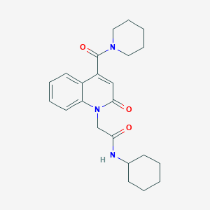 N-cyclohexyl-2-[2-oxo-4-(piperidin-1-ylcarbonyl)quinolin-1(2H)-yl]acetamide