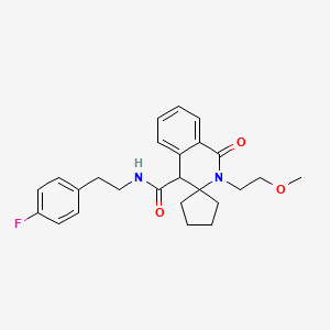 N-[2-(4-fluorophenyl)ethyl]-2'-(2-methoxyethyl)-1'-oxo-1',4'-dihydro-2'H-spiro[cyclopentane-1,3'-isoquinoline]-4'-carboxamide