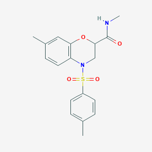 N,7-dimethyl-4-[(4-methylphenyl)sulfonyl]-3,4-dihydro-2H-1,4-benzoxazine-2-carboxamide