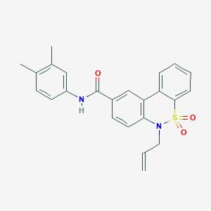 6-allyl-N-(3,4-dimethylphenyl)-6H-dibenzo[c,e][1,2]thiazine-9-carboxamide 5,5-dioxide