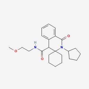 2'-cyclopentyl-N-(2-methoxyethyl)-1'-oxo-1',4'-dihydro-2'H-spiro[cyclohexane-1,3'-isoquinoline]-4'-carboxamide