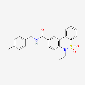 6-ethyl-N-(4-methylbenzyl)-6H-dibenzo[c,e][1,2]thiazine-9-carboxamide 5,5-dioxide