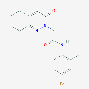 molecular formula C17H18BrN3O2 B11234525 N-(4-bromo-2-methylphenyl)-2-(3-oxo-5,6,7,8-tetrahydrocinnolin-2(3H)-yl)acetamide 