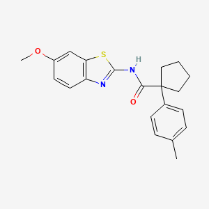 N-(6-methoxy-1,3-benzothiazol-2-yl)-1-(4-methylphenyl)cyclopentanecarboxamide