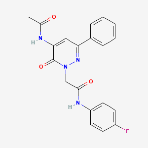 2-[5-(acetylamino)-6-oxo-3-phenylpyridazin-1(6H)-yl]-N-(4-fluorophenyl)acetamide