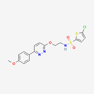 molecular formula C17H16ClN3O4S2 B11234571 5-chloro-N-(2-{[6-(4-methoxyphenyl)pyridazin-3-yl]oxy}ethyl)thiophene-2-sulfonamide 