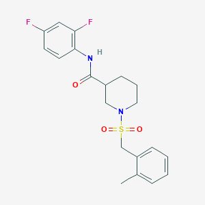 N-(2,4-difluorophenyl)-1-[(2-methylbenzyl)sulfonyl]piperidine-3-carboxamide