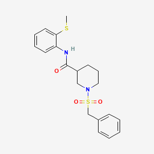 molecular formula C20H24N2O3S2 B11234582 1-(benzylsulfonyl)-N-[2-(methylsulfanyl)phenyl]piperidine-3-carboxamide 