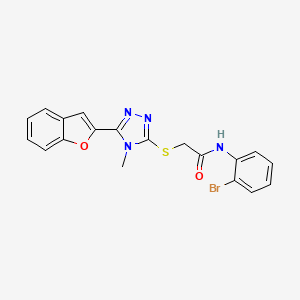 2-{[5-(1-benzofuran-2-yl)-4-methyl-4H-1,2,4-triazol-3-yl]sulfanyl}-N-(2-bromophenyl)acetamide