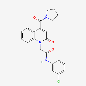 N-(3-chlorophenyl)-2-[2-oxo-4-(pyrrolidin-1-ylcarbonyl)quinolin-1(2H)-yl]acetamide