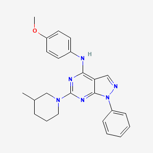 molecular formula C24H26N6O B11234607 N-(4-methoxyphenyl)-6-(3-methylpiperidin-1-yl)-1-phenyl-1H-pyrazolo[3,4-d]pyrimidin-4-amine 