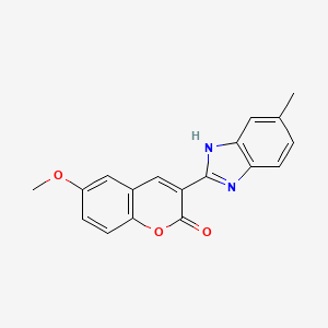 6-methoxy-3-(5-methyl-1H-benzimidazol-2-yl)-2H-chromen-2-one