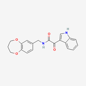 N-(3,4-dihydro-2H-1,5-benzodioxepin-7-ylmethyl)-2-(1H-indol-3-yl)-2-oxoacetamide