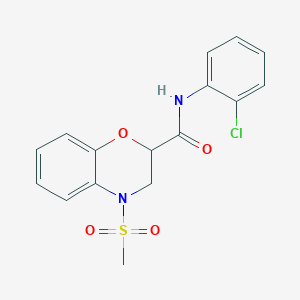 N-(2-chlorophenyl)-4-(methylsulfonyl)-3,4-dihydro-2H-1,4-benzoxazine-2-carboxamide