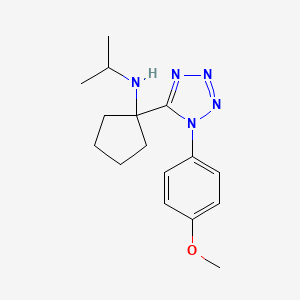 molecular formula C16H23N5O B11234630 1-[1-(4-methoxyphenyl)-1H-tetrazol-5-yl]-N-(propan-2-yl)cyclopentanamine 