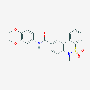 N-(2,3-dihydro-1,4-benzodioxin-6-yl)-6-methyl-6H-dibenzo[c,e][1,2]thiazine-9-carboxamide 5,5-dioxide