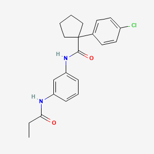 1-(4-chlorophenyl)-N-[3-(propanoylamino)phenyl]cyclopentanecarboxamide