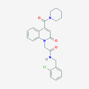 N-(2-chlorobenzyl)-2-[2-oxo-4-(piperidin-1-ylcarbonyl)quinolin-1(2H)-yl]acetamide