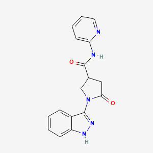 1-(2H-indazol-3-yl)-5-oxo-N-(pyridin-2-yl)pyrrolidine-3-carboxamide