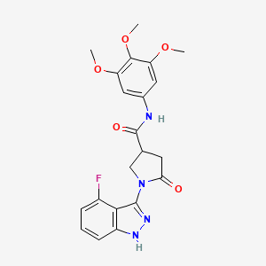 1-(4-fluoro-1H-indazol-3-yl)-5-oxo-N-(3,4,5-trimethoxyphenyl)-3-pyrrolidinecarboxamide