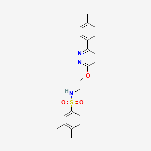 3,4-dimethyl-N-(2-((6-(p-tolyl)pyridazin-3-yl)oxy)ethyl)benzenesulfonamide