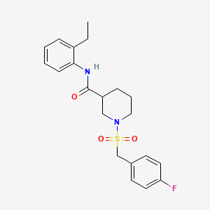 N-(2-ethylphenyl)-1-[(4-fluorobenzyl)sulfonyl]piperidine-3-carboxamide