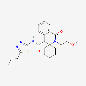 2'-(2-methoxyethyl)-1'-oxo-N-(5-propyl-1,3,4-thiadiazol-2-yl)-1',4'-dihydro-2'H-spiro[cyclohexane-1,3'-isoquinoline]-4'-carboxamide