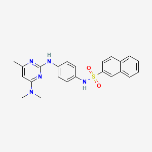 N-(4-((4-(dimethylamino)-6-methylpyrimidin-2-yl)amino)phenyl)naphthalene-2-sulfonamide