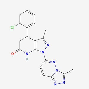 4-(2-chlorophenyl)-3-methyl-1-(3-methyl[1,2,4]triazolo[4,3-b]pyridazin-6-yl)-4,5-dihydro-1H-pyrazolo[3,4-b]pyridin-6-ol