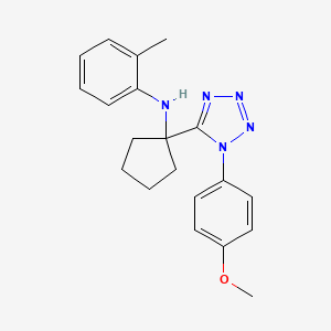 molecular formula C20H23N5O B11234964 N-{1-[1-(4-methoxyphenyl)-1H-tetrazol-5-yl]cyclopentyl}-2-methylaniline 