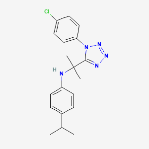 N-{2-[1-(4-chlorophenyl)-1H-tetrazol-5-yl]propan-2-yl}-4-(propan-2-yl)aniline