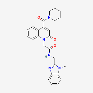 N-[(1-methyl-1H-benzimidazol-2-yl)methyl]-2-[2-oxo-4-(piperidin-1-ylcarbonyl)quinolin-1(2H)-yl]acetamide