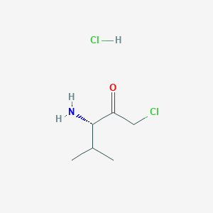 molecular formula C6H13Cl2NO B011235 L-Valine chloromethyl ketone hydrochloride CAS No. 107831-79-8