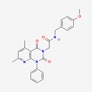 2-(5,7-dimethyl-2,4-dioxo-1-phenyl-1,4-dihydropyrido[2,3-d]pyrimidin-3(2H)-yl)-N-(4-methoxybenzyl)acetamide