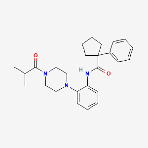 N-{2-[4-(2-methylpropanoyl)piperazin-1-yl]phenyl}-1-phenylcyclopentanecarboxamide